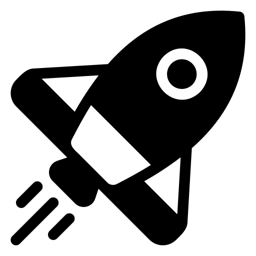 Rocket launch transport startup icon