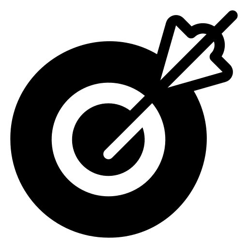 Target arrow target objective icon