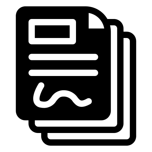 Documents paper text signature icon Documents paper text signature icon
