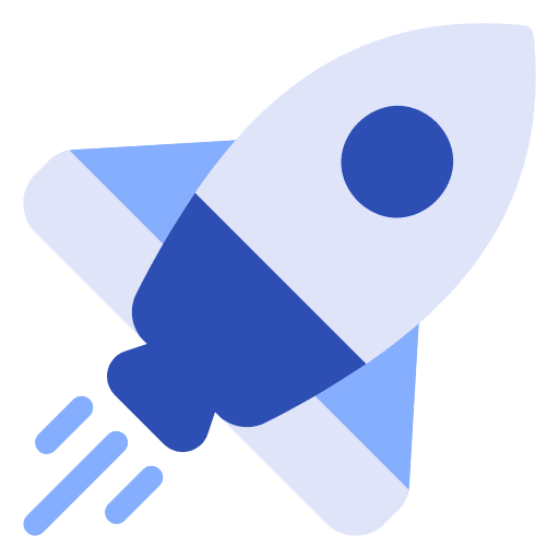 Rocket launch spaceship transportation icon