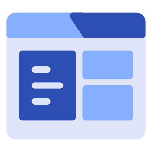 Browser seo and web ui content icon Browser seo and web ui content icon