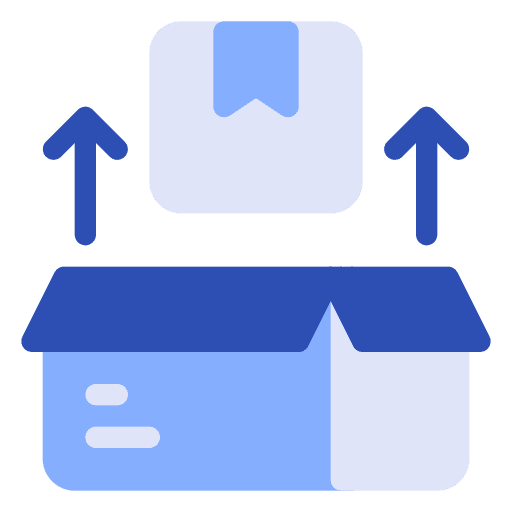 Product distribution product delivery box icon Product distribution product delivery box icon