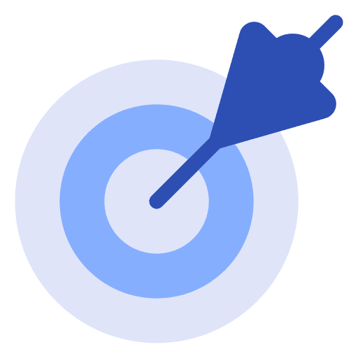 Target business and finance target purpose icon