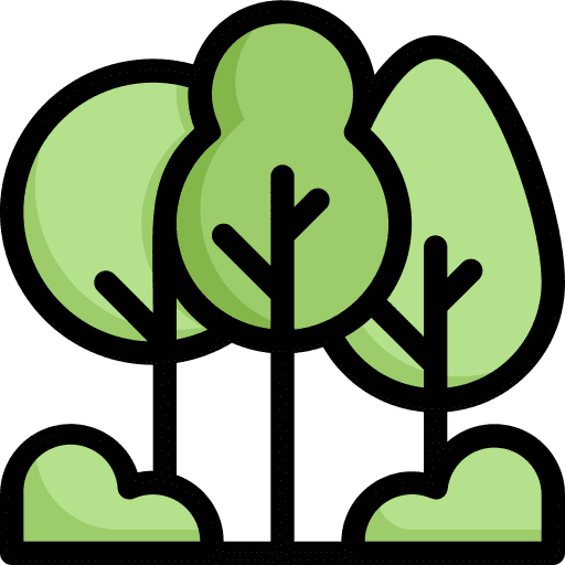 Forest woodland nature landscape icon