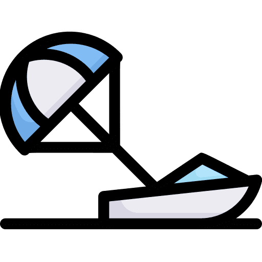 Parasailing hobbies and free time sports parachute icon