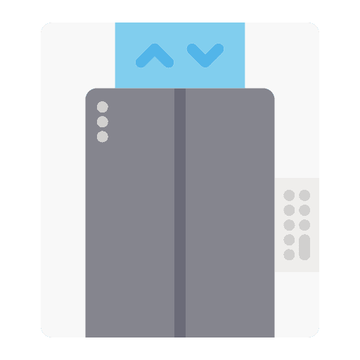 Elevator lift transportation door icon