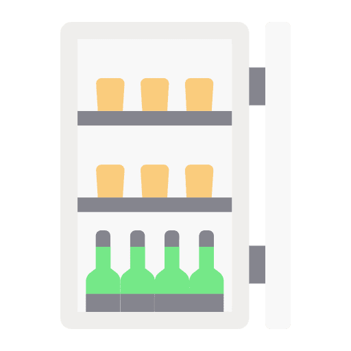 Minibar fridge minibar cooler icon