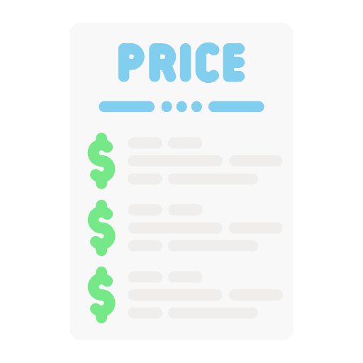 Price list commerce and shopping paper list icon Price list commerce and shopping paper list icon