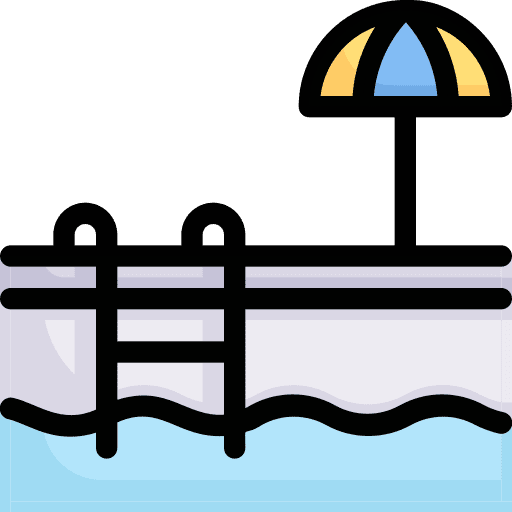 Swimming pool holidays sports and competition real estate icon Swimming pool holidays sports and competition real estate icon