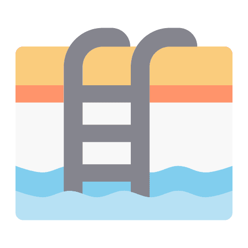 Swimming pool water hotel ladder icon