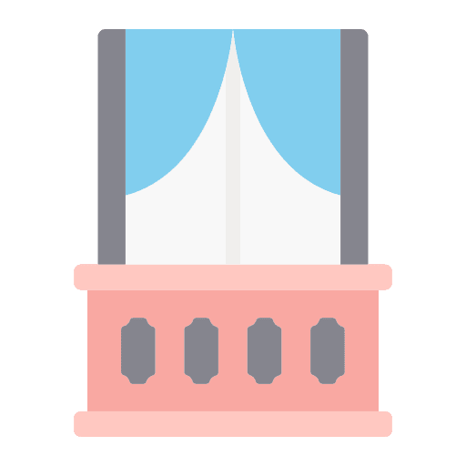 Balcony windows real estate house icon Balcony windows real estate house icon