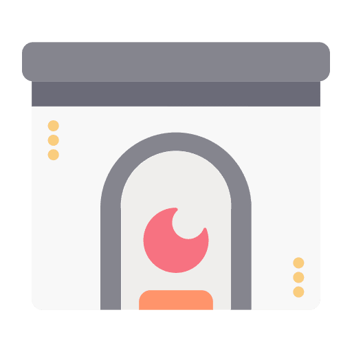 Fireplace chimney living room fire icon Fireplace chimney living room fire icon