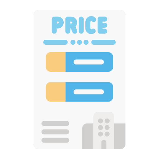 Price list commerce and shopping document sheet icon Price list commerce and shopping document sheet icon