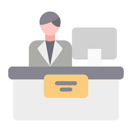 Reception reception receptionist professions and jobs icon Reception reception receptionist professions and jobs icon