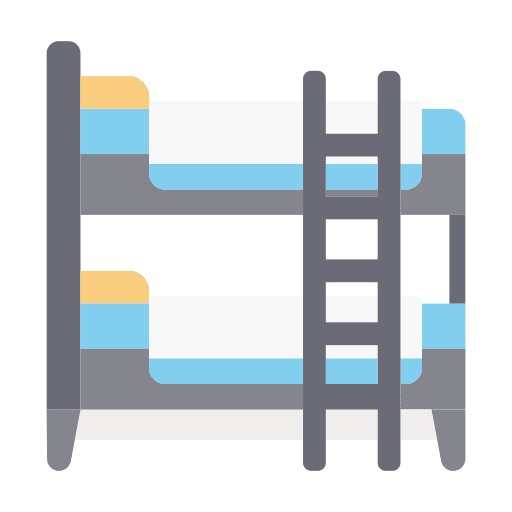 Bunk bed rest hotel bedroom icon Bunk bed rest hotel bedroom icon
