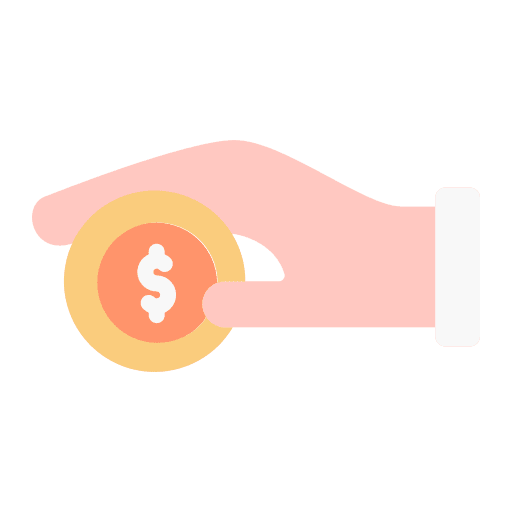 Tip coin money bill icon Tip coin money bill icon