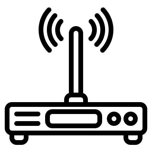 Router modem communications connectivity icon Router modem communications connectivity icon