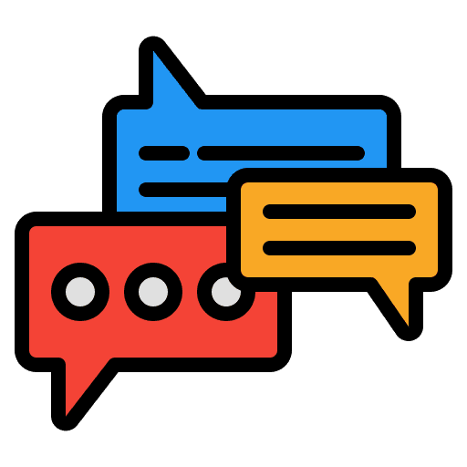 Chat balloon communications chat bubble social media icon