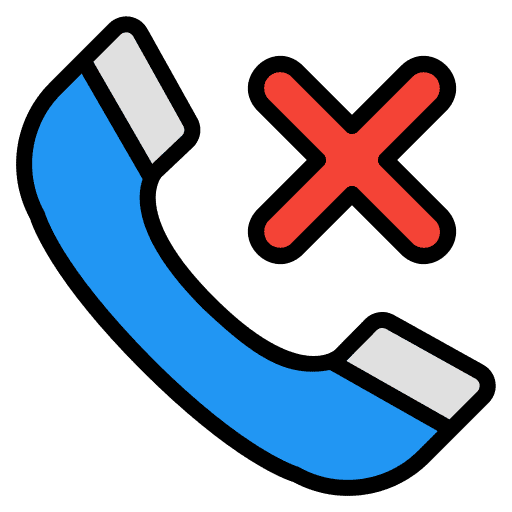 Missed call conversation cancel communications icon Missed call conversation cancel communications icon