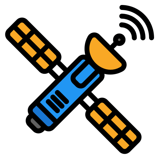 Satellite connection satellite communications icon Satellite connection satellite communications icon