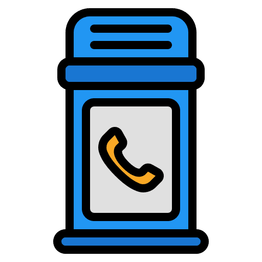 Telephone booth communications phone box phone booth icon Telephone booth communications phone box phone booth icon