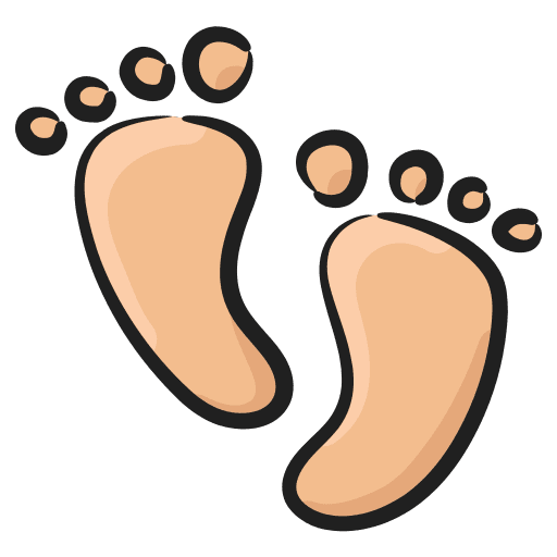 Footprint shoes feet footprint icon