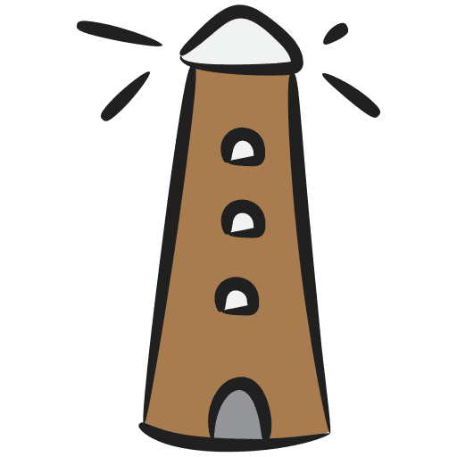 Lighthouse guide tower buildings icon Lighthouse guide tower buildings icon