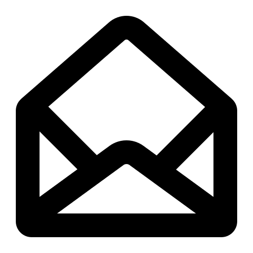Open mail symbol interface application icon Open mail symbol interface application icon