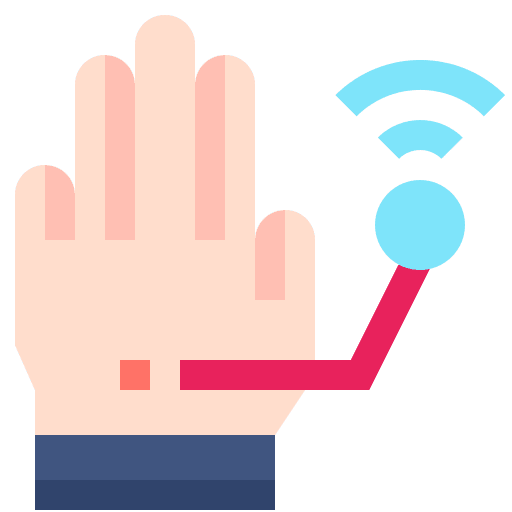 Wifi connection electronics wireless hand icon