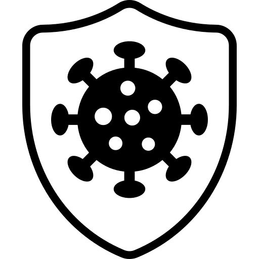 Coronavirus protection safety isolation icon