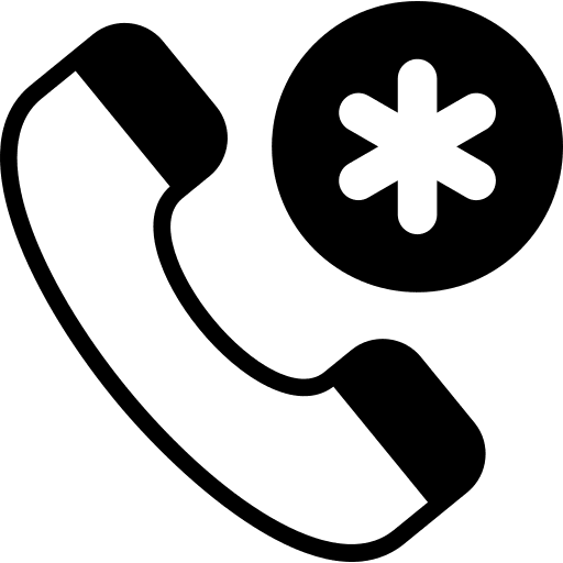 Help line phone call customer service support icon