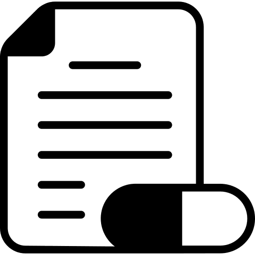 Receipt medical document receipt icon