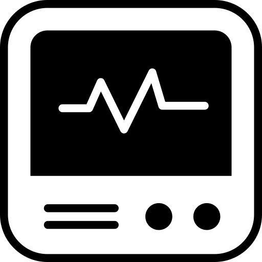 Ecg monitor cardiogram healthcare and medical care icon