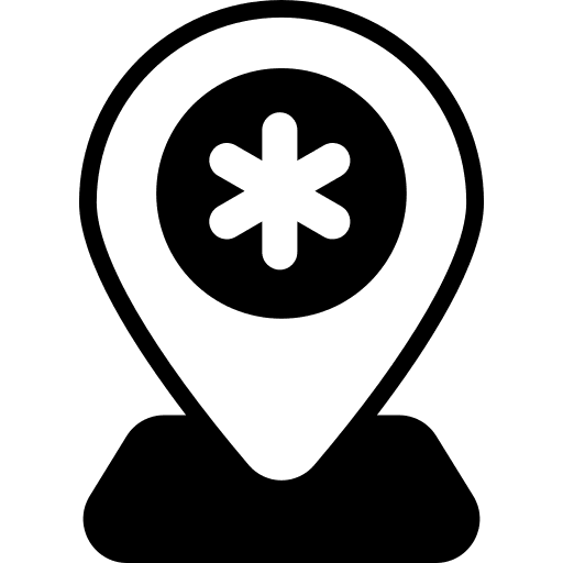 Location hospital placeholder location mark icon