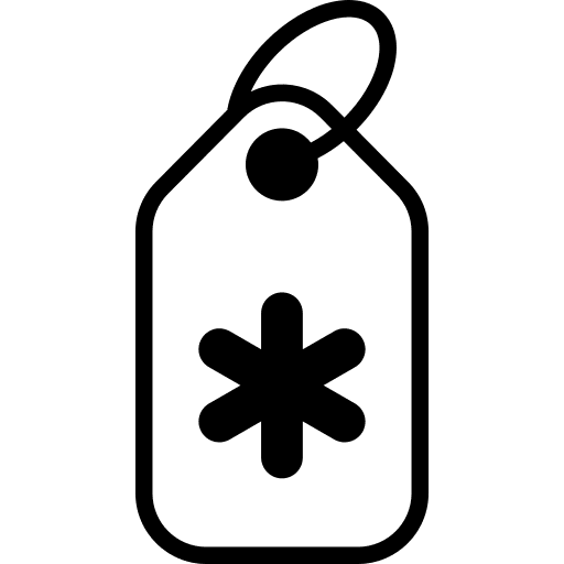 Tag tag medical label icon