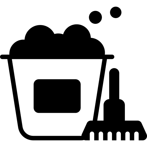 Cleaning miscellaneous furniture and household bucket icon