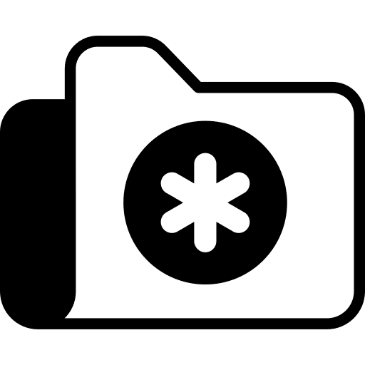 Folder data storage storage medical report icon