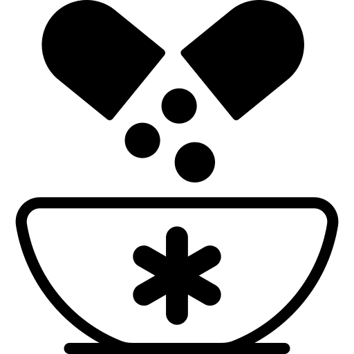 Medicine healthcare and medical bowl medicine drug icon