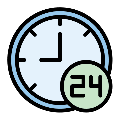 24 hours call center hotel online support icon