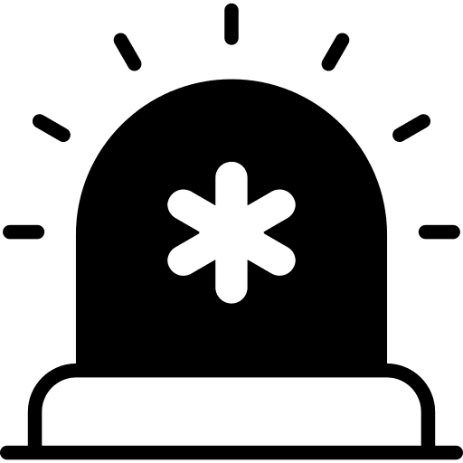 Siren medical urgent alert icon