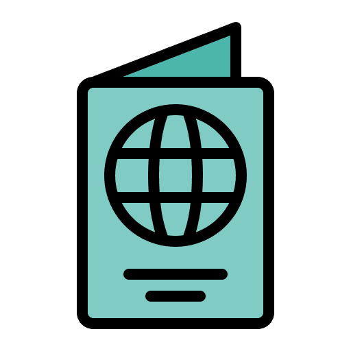Passport identification pass identity icon Passport identification pass identity icon