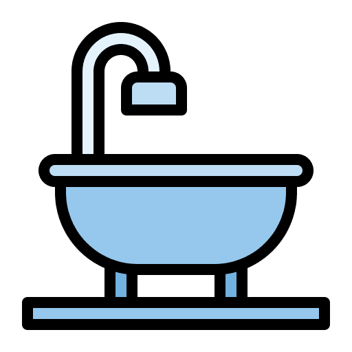 Bathtub wellness room travel icon Bathtub wellness room travel icon