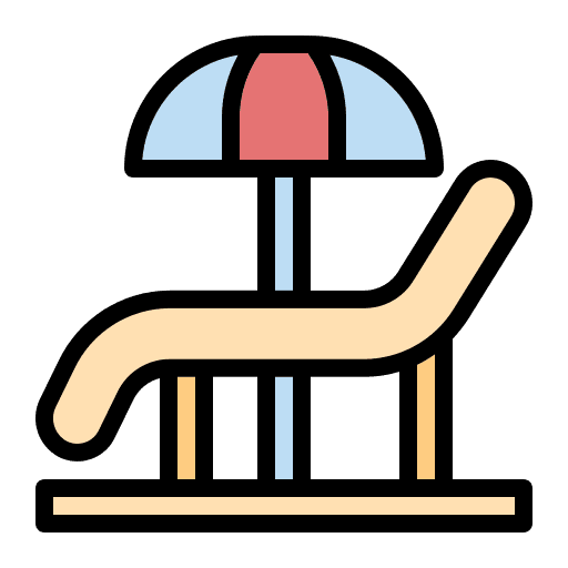 Beach chair lounge chair holidays sunbed icon Beach chair lounge chair holidays sunbed icon