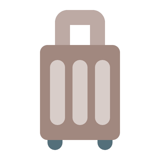 Luggage mala holidays trolley icon