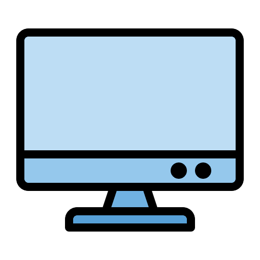Television electronics electric monitor icon Television electronics electric monitor icon