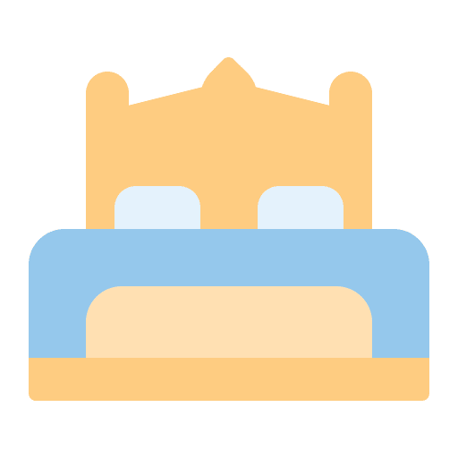 Double bed bedroom rest hotel icon Double bed bedroom rest hotel icon