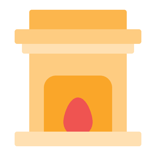 Fireplace warming fire flames hotel icon Fireplace warming fire flames hotel icon