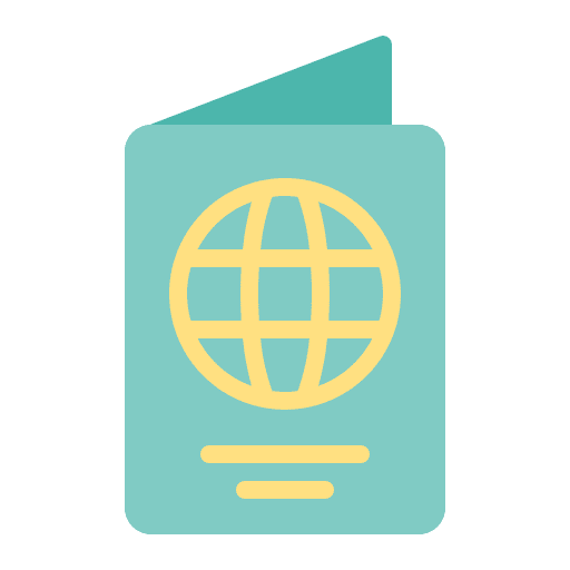 Passport holiday pass identity icon Passport holiday pass identity icon