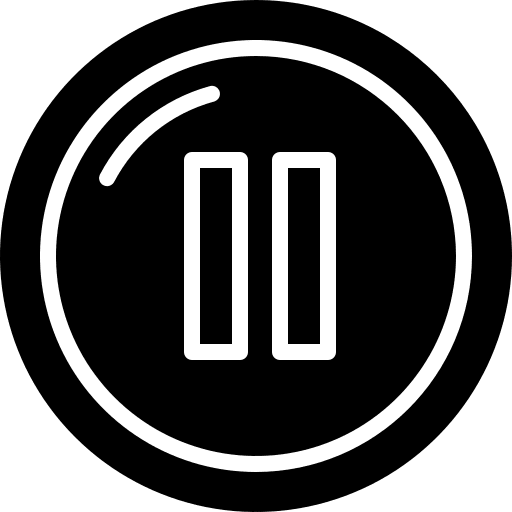Pause movie pause control icon