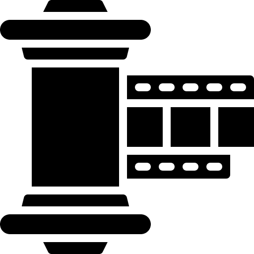 Film reel entertainment video player film reel icon Film reel entertainment video player film reel icon